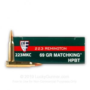 223 Rem - 69 Grain Matchking HPBT - Fiocchi Extrema - 200 Rounds 223MKC