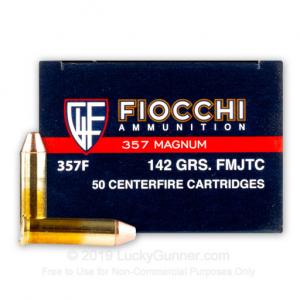 357 Mag - 142 Grain FMJ-TC - Fiocchi - 1000 Rounds 357F