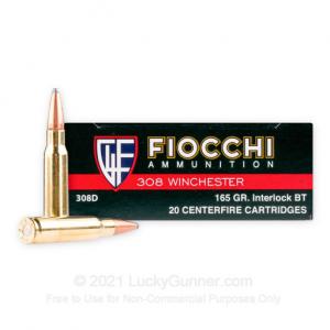 308 - 165 gr SPBT InterLock - Fiocchi - 200 Rounds 762344863252