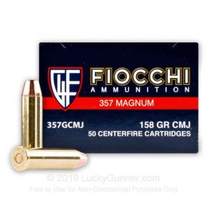 357 Mag - 158 Grain CMJFP - Fiocchi - 1000 Rounds 357GCMJ