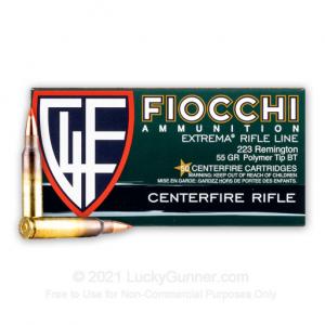 223 Rem - 55 Grain V-MAX Polymer Tip - Fiocchi - 1000 Rounds 223HVC50