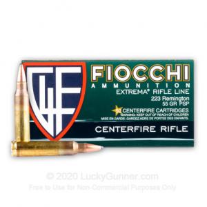 223 Rem - 55 Grain PSP - Fiocchi - 500 Rounds 223B50