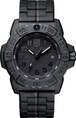 Luminox Trident Watches, Black/Black/White, 45 mm, 3502.BO