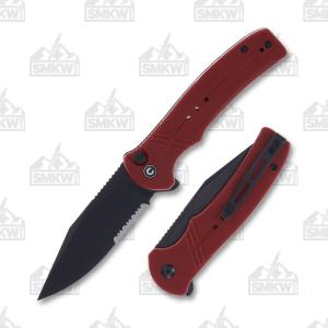 CIVIVI Cogent Burgundy G-10 Partially Serrated C20038E-2