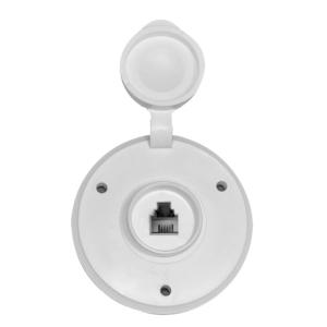 Prime Products 08-6210 Round Phone Receptacle, White, 44053/154.1399