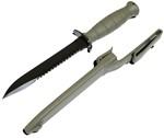 Glock OEM Field Knife, 6.5" Fixed Blade, Root Saw, Battlefield Green, Polymer, Plain Edge, Retail Packaged KF039181 KF039181