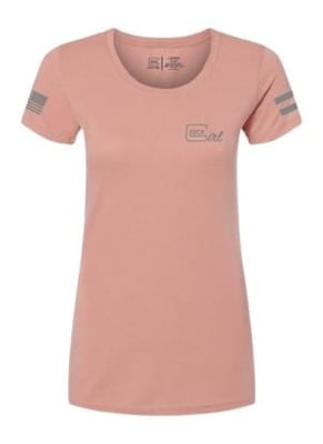 GLK AP96362 GLOCK GIRL FLAG TEE S PINK