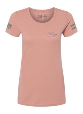GLK AP96363 GLOCK GIRL FLAG TEE M   PINK