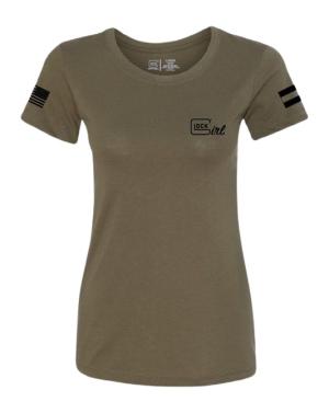 GLK AP96367 GLOCK GIRL FLAG TEE S GRN