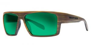 Native Eyewear Eldo, Wood / Black / Black Frame, Green Reflex Lens, 177 903 529