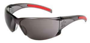 MCR Safety HK1 Series Safety Glasses, Soft, Secure TPR Nose Piece, Non-Slip Soft Temple Inserts, Gray, One Size, HK112 766868009431