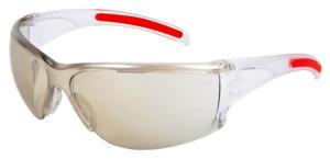 MCR Safety HK1 Series Safety Glasses, Soft, Secure TPR Nose Piece, Non-Slip Soft Temple Inserts, I/O Clear Mirror, One Size, HK119 766868009493