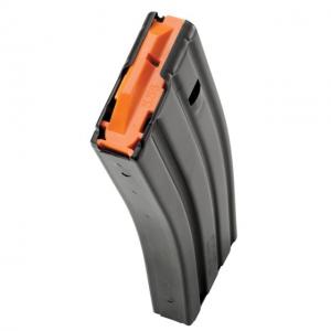 Duramag SS Stainless Steel Rifle Magazine Crimped From 30 Round To Lower Capacities , AR-15, 5.56/.223/.300BLK, 5-Round, 50/case, Matte Black/Orange, 3023041178CPDL05-5RD 766897411502