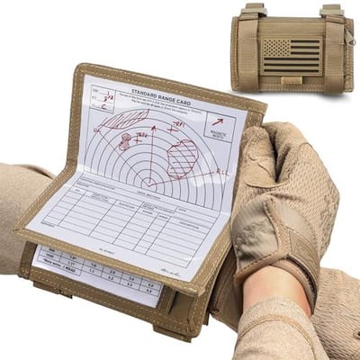 LIVANS Map Case Tactical Arm Sleeve QB Wristband Map Pouch Tactical Armband Sleeve Military Arm Wrist Pouch Document DOPE Card Holder for Shooting Rescue Field Measurement, Include Flag Patch 768420486131