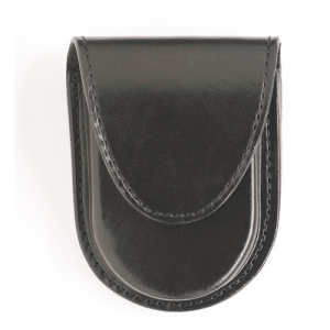 GOULD AND GOODRICH -LEATHER HIDDEN SNAP ROUND BOTTOM CUFF CASE - Basket Weave B583W