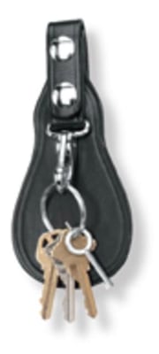 Gould & Goodrich Key Strap w/Flap, Brass, Black, B72BR