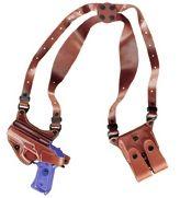 Gould & Goodrich Shoulder Holster, Chestnut Brown, Left Hand - For Glock 17/19/22/23/30 804G17LH