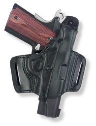 Gould & Goodrich B809 Belt Slide Leather Thumb Break Holster, Black, Left Hand - 1911 Type Pistols 4-5in bbl