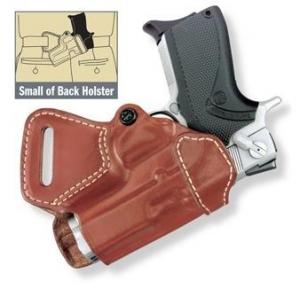 G&G 806-195LH Small of Back Holster, Chestnut Brown, Left Hand - 1911-Style, 4.75-5in BBL