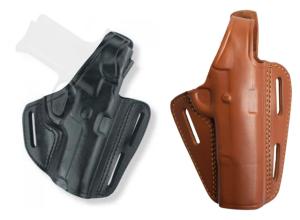 Gould & Goodrich Three Slot Pancake Holster, Left Hand - S&W 1086 & Similar, Chestnut Brown, 803-404LH