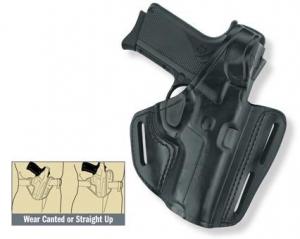 Gould & Goodrich Three Slot Pancake Holster, Black, Left Hand - Ruger 4in BBL & Similar B80394LH