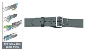Gould & Goodrich E-Z Slide Duty Belt, Size 24, Nickel, Black, F/LB49-24 F/LB4924