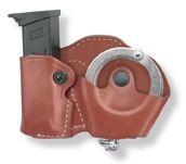 Gould & Goodrich 871-4 Cuff Case/Mag Case Combo, Brown, Right Hand - For Glock 17/19/20 & Similar