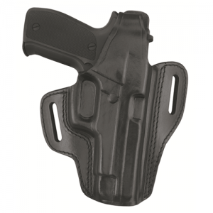 Gold Line 2 Slot Leather Belt Slide Holster Black,26R,4.41,Right B802-26R
