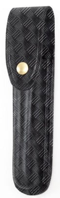 Gould & Goodrich Flashlight Case w/Flap Coast HP7R Flashlight, Brass Snap, Black Weave, B672-3WBR B6723WBR