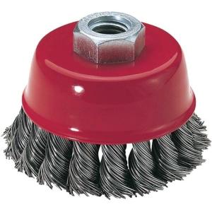 Steelex Plus 5in Twist Knotted Steel Wire Cup Brush M14-2mm Thread D2299