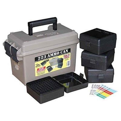 MTM ACC223 Ammo Can Combo, Holds 400 Rounds, Bulk Ammo Storage, USA Made, Dark Earth ACC223