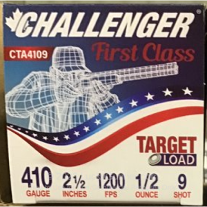 410 Bore - 2-1/2" 1/2oz. #9 Shot - Challenger - 25 Rounds CTA4109
