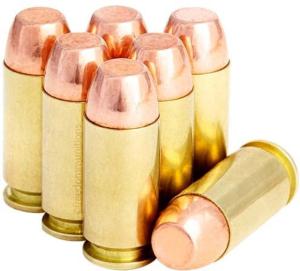 Freedom Munitions .40 S&W 165 Grain Round Nose Flat Point Brass Cased Pistol Ammo, 50 Rounds, FM40RF165N 781100773277