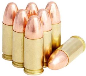 Freedom Munitions 9mm Luger 147 Grain Round Nose Brass Cased Pistol Ammo, 50 Rounds, FM9R147N FM9R147N