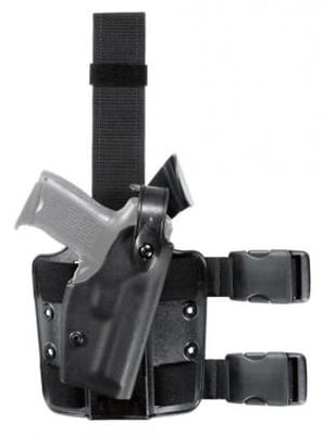 Safariland Model 6004 SLS Drop-Leg Holster, Glock 17/22/31 w/ITI M6 Light, Right Hand, Plain Black, 6004-8321-121 60048321121