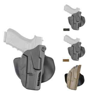 Safariland 7378 7TS ALS Concealment Paddle/Belt Loop Glock Holster, Glock 17 W/ Compact Light, FDE Brown, 7378-8327-552 781602078153