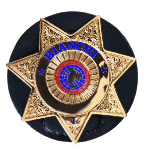 Safariland 7350-01 Round Clip-On Badge Holder | Leather | LAPoliceGear.com