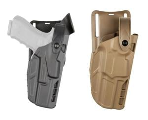 Safariland 7360RDS 7TS ALS/SLS Mid-Ride Duty Holster,Glock 17 MOS w/TLR-1,TLR-1HL,X200,X300,X300U, RH,STX Plain Black, 7360RDS-8325-412 7360RDS8325412