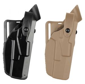 Safariland Model 7360-7TS ALS/SLS Mid-Ride Level III Duty Holster, Glock 22 Gen 5, Right, Plain Black, 1327996