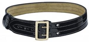 Safariland Suede Lined Contour Belt w/ Buckle, 2.25in. with Velcro, Hi Gloss Black, Size - 36 in. 872V-36-9B