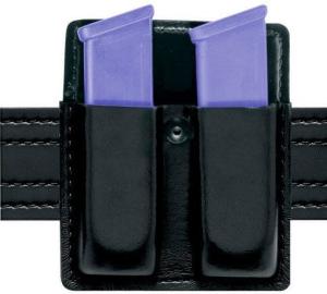 Safariland 75 Double Mag Pouch Without Flaps - Hi Gloss Black, Ambidextrous 75-83-9