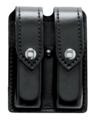 Safariland Model 77 Double Magazine Pouch, SIG P227 Full Size, Black, Hi Gloss, 77-677-9HS 776779HS