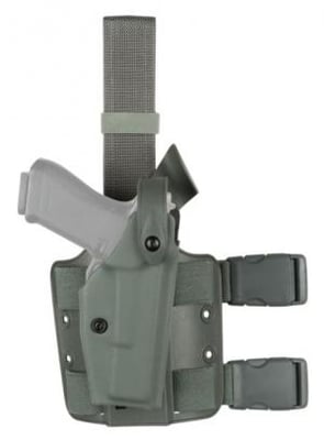 Safariland 6004 SLS Tactical Holster w/Dbl Leg Straps, H&K USP 9mm, .40 Hammer Down or Cocked & Locked w/Bnt Adaptor w/ITI M3/M6 M3 Led 4.13in., Foliage Green, Right Hand, 6004-9221-541