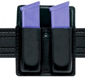 Safariland 75 Double Mag Pouch Without Flaps - Hi Gloss Black, Ambidextrous 75-83-9 781606977957