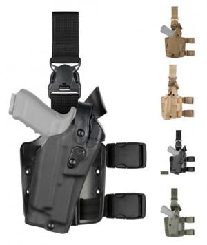 Safariland Model 6305 ALS/SLS Drop-Leg Holster, Glock 17/22/31 w/ITI M3 Light, Right Hand, STX Tactical Black, 6305-832-131 6305832131