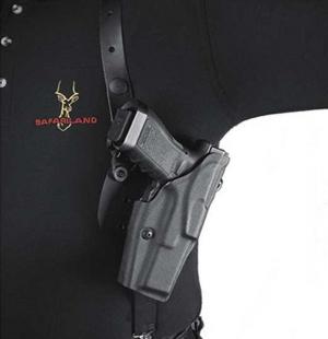 Safariland 1051 ALS Shoulder Holster w/Dual Mag Pouch, Sphinx Sdp Compact, Plain Black, Left Hand, 1051-282-412 781607257614