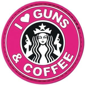 Voodoo Tactical I Love Guns & Coffee Patch, Pink, 07-0915000000 070915000000