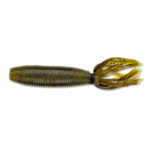Yamamoto 4" Fat Boy IKA Creature Soft Lure 4" 10pk - Green Pumpkin w/Large Black Flake 4GYA92F10297