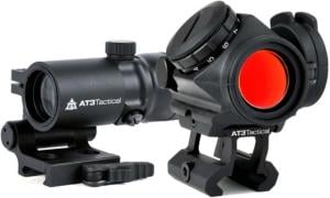 AT3 Tactical 4x Magnified Red Dot Kit, Red Dot Sight, .83in Riser & 4X Magnifier, RD-50-4XRDM-KIT RD504XRDMKIT