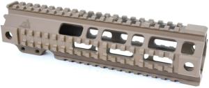 AT3 Tactical Pro Series Free Float Quad Rail AR15 Handguards, 9in Mid-Length, FDE, AT3-QR-9-FDE